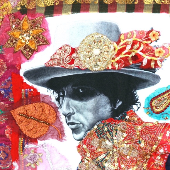 BOB DYLAN  HAND APPLIQUED LONG SLEEVE TEE SHIRT - Picture 4 of 9